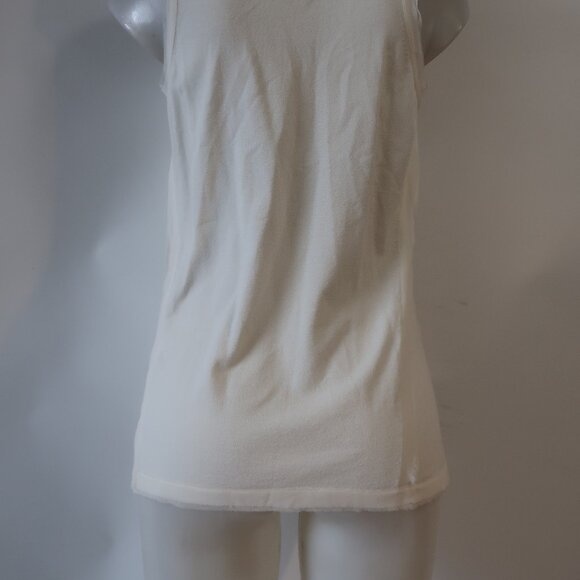 Womens Donna Karan Black Label Ivory Mix Media 2 Pc Set Cardigan Tank Sweater M - Picture 6 of 16